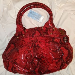 NWOT ANTONIO MELANI SNAKE SKIN SATCHEL BAG